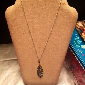 Stained Glass Look Necklace with Earrings Set